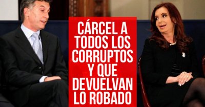 Cárcel a todos los corruptos y que devuelvan lo robado