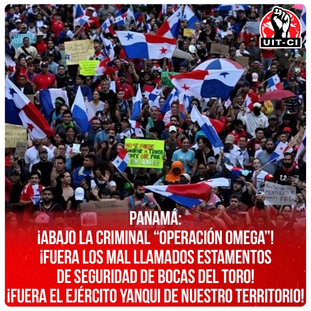Panamá: ¡Abajo la criminal “Operación Omega”! ¡Fuera los mal llamados estamentos de seguridad de Bocas del Toro! ¡Fuera el Ejército Yanqui de nuestro territorio!