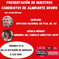 Diputado Giordano en Almirante Brown