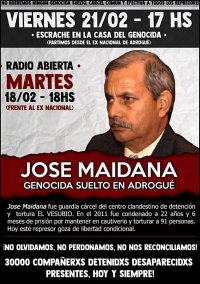 Escrache a genocida en Adrogué