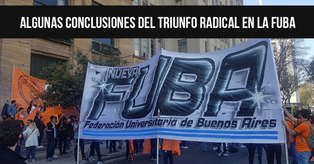 Algunas conclusiones del triunfo radical en la FUBA