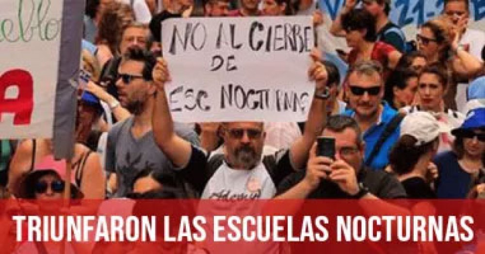 Triunfaron las escuelas nocturnas