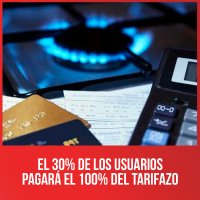 El 30% de los usuarios pagará el 100% del tarifazo