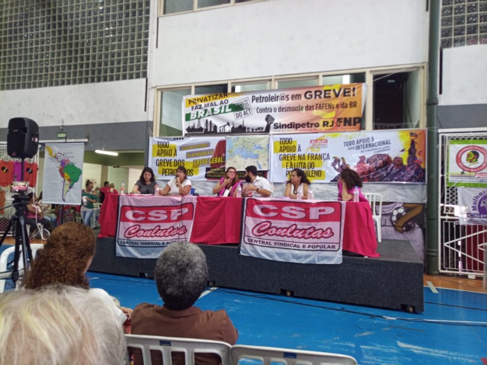 Brasil: Mónica Schlotthauer junto a los petroleros en huelga