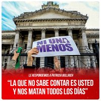 Le respondemos a Patricia Bullrich “La que no sabe contar es usted y nos matan todos los días”