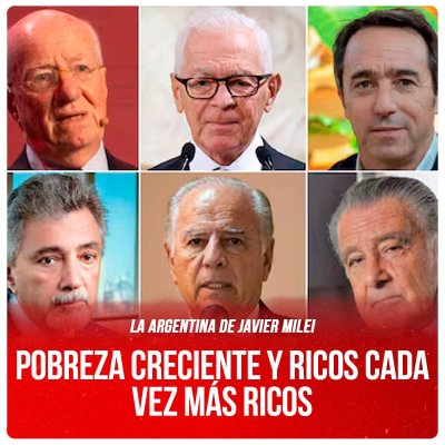 La Argentina de Javier Milei / Pobreza creciente y ricos cada vez más ricos