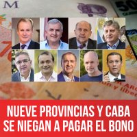 Nueve provincias y CABA se niegan a pagar el bono