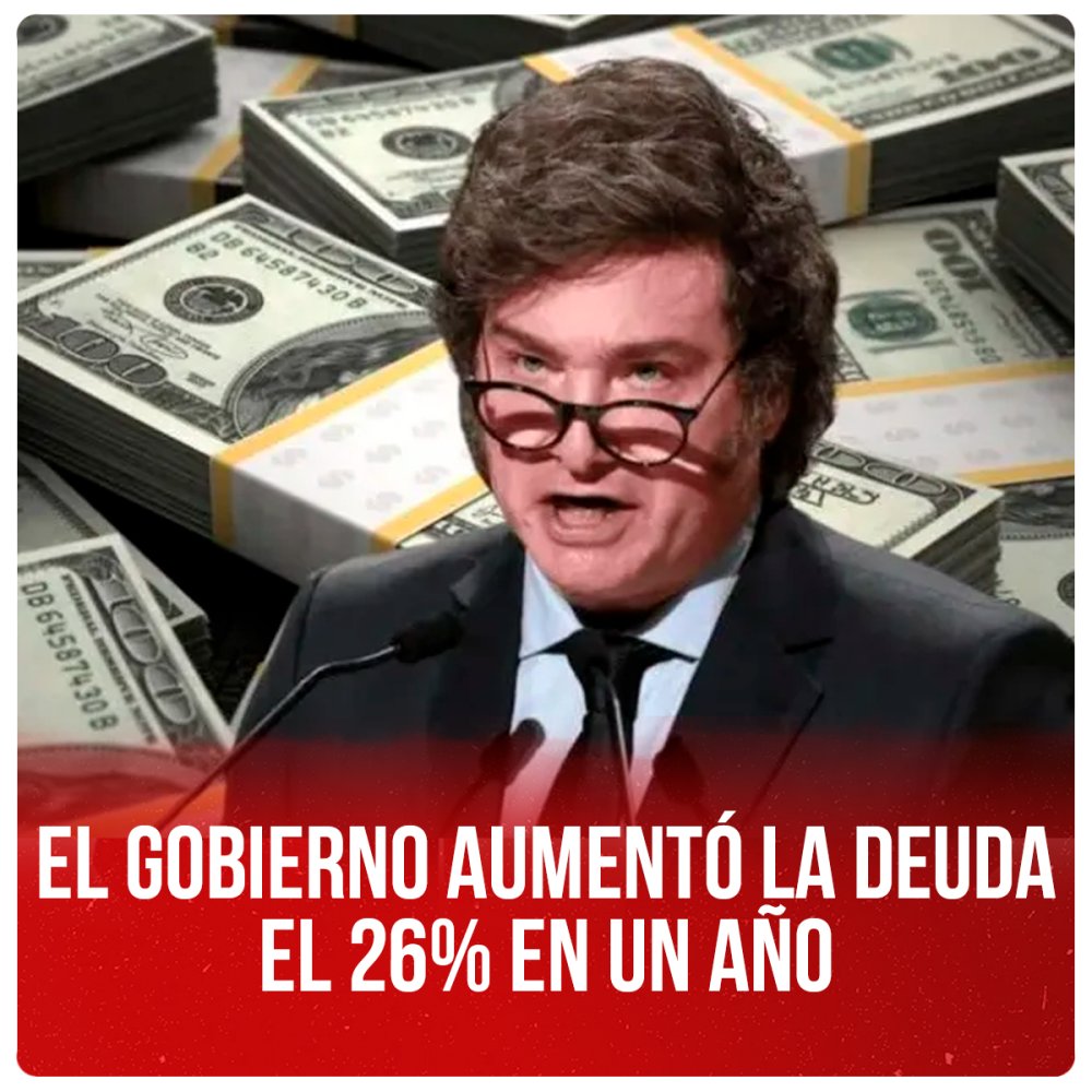El gobierno aumentó la deuda el 26% en un año