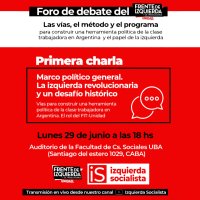 Primer debate del Frente de Izquierda Unidad
