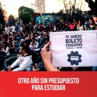 Otro año sin presupuesto para estudiar