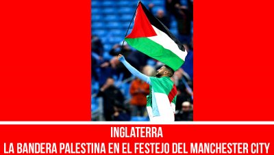 Inglaterra: la bandera palestina en el festejo del Manchester City