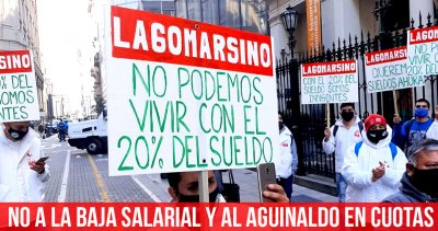 No a la baja salarial y al aguinaldo en cuotas
