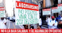 No a la baja salarial y al aguinaldo en cuotas