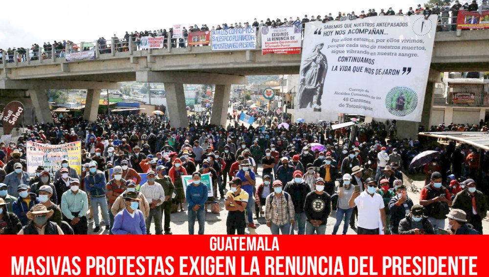Guatemala: masivas protestas exigen la renuncia del presidente