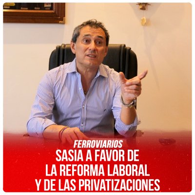 Ferroviarios / Sasia a favor de la reforma laboral y de las privatizaciones