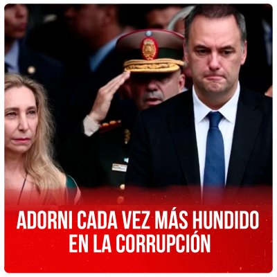 Adorni cada vez más hundido en la corrupción
