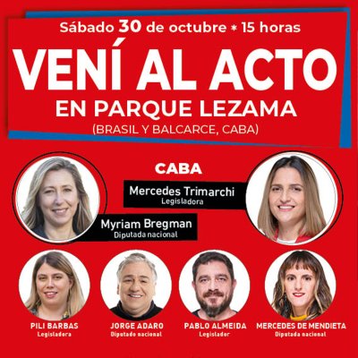 Contra el ajuste, el saqueo y el FMI / Votá diputadas y diputados de izquierda