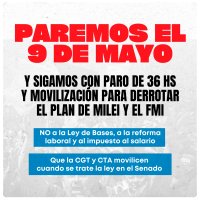 ¡Paremos el 9! - Hay que seguirla con 36 horas y movilización