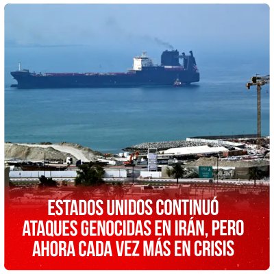 Estados Unidos continuó ataques genocidas en Irán, pero ahora cada vez más en crisis