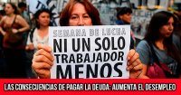 Las consecuencias de pagar la deuda: Aumenta el desempleo