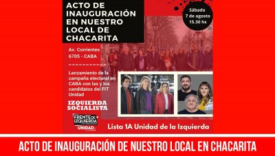 Acto de inauguración de nuestro local en Chacarita