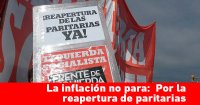 La inflación no para: Por la reapertura de paritarias