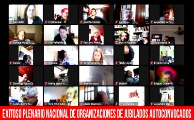 Exitoso plenario nacional de organizaciones de jubilados autoconvocados