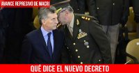 Avance represivo de Macri: Qué dice el nuevo decreto