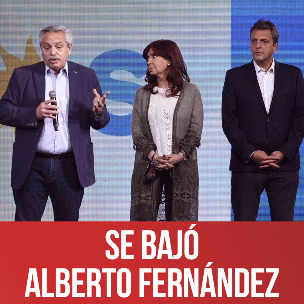 Se bajó Alberto Fernández