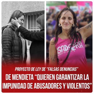 Proyecto de ley de “falsas denuncias” / De Mendieta “Quieren garantizar la impunidad de abusadores y violentos”