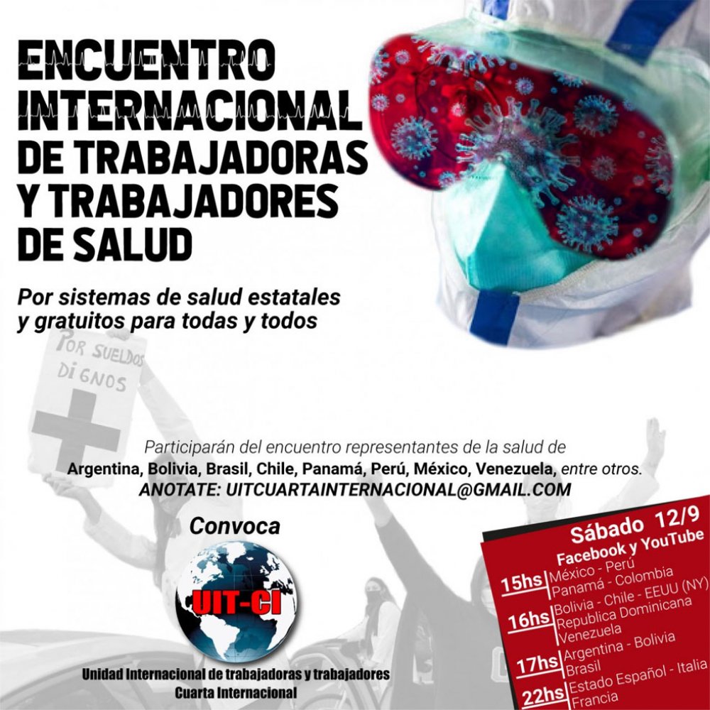 12/9. Encuentro internacional de trabajadoras y trabajadores de la salud