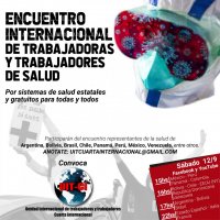 12/9. Encuentro internacional de trabajadoras y trabajadores de la salud