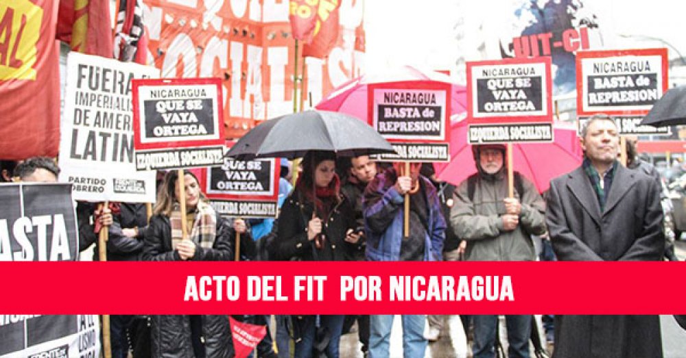 Acto del FIT por Nicaragua