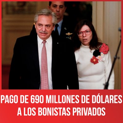Pago de 690 millones de dólares a los bonistas privados
