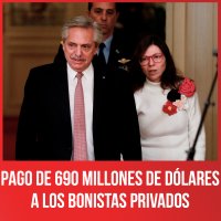 Pago de 690 millones de dólares a los bonistas privados