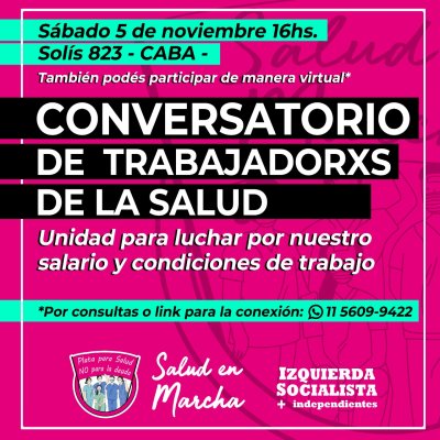 Conversatorio de trabajadorxs de la salud