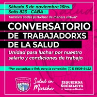 Conversatorio de trabajadorxs de la salud