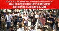 Extracto de la declaración del MST de Chile (sección de la UIT-CI)*: ¡Abajo el corrupto acuerdo parlamentario! ¡Fuera Piñera y su régimen asesino!