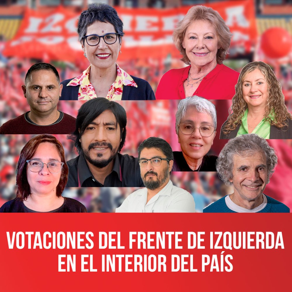 Votaciones del Frente de Izquierda en el interior del país