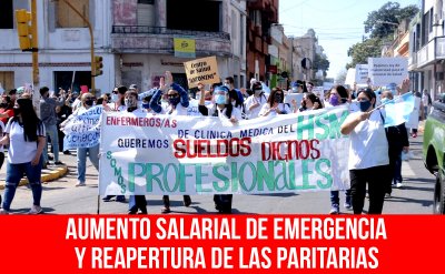 Aumento salarial de emergencia y reapertura de las paritarias