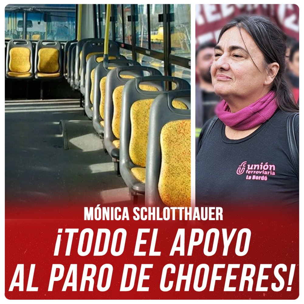 Mónica Schlotthauer “Todo el apoyo al paro de choferes”