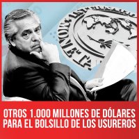 Otros 1.000 millones de dólares para el bolsillo de los usureros