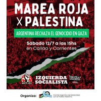 Marea roja por Palestina, 12 de julio / Volvemos a marchar contra el genocidio en Gaza