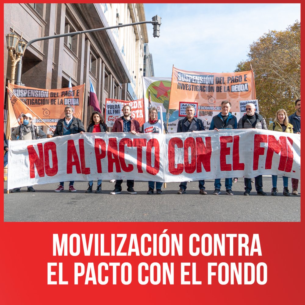 Movilización contra el pacto con el Fondo