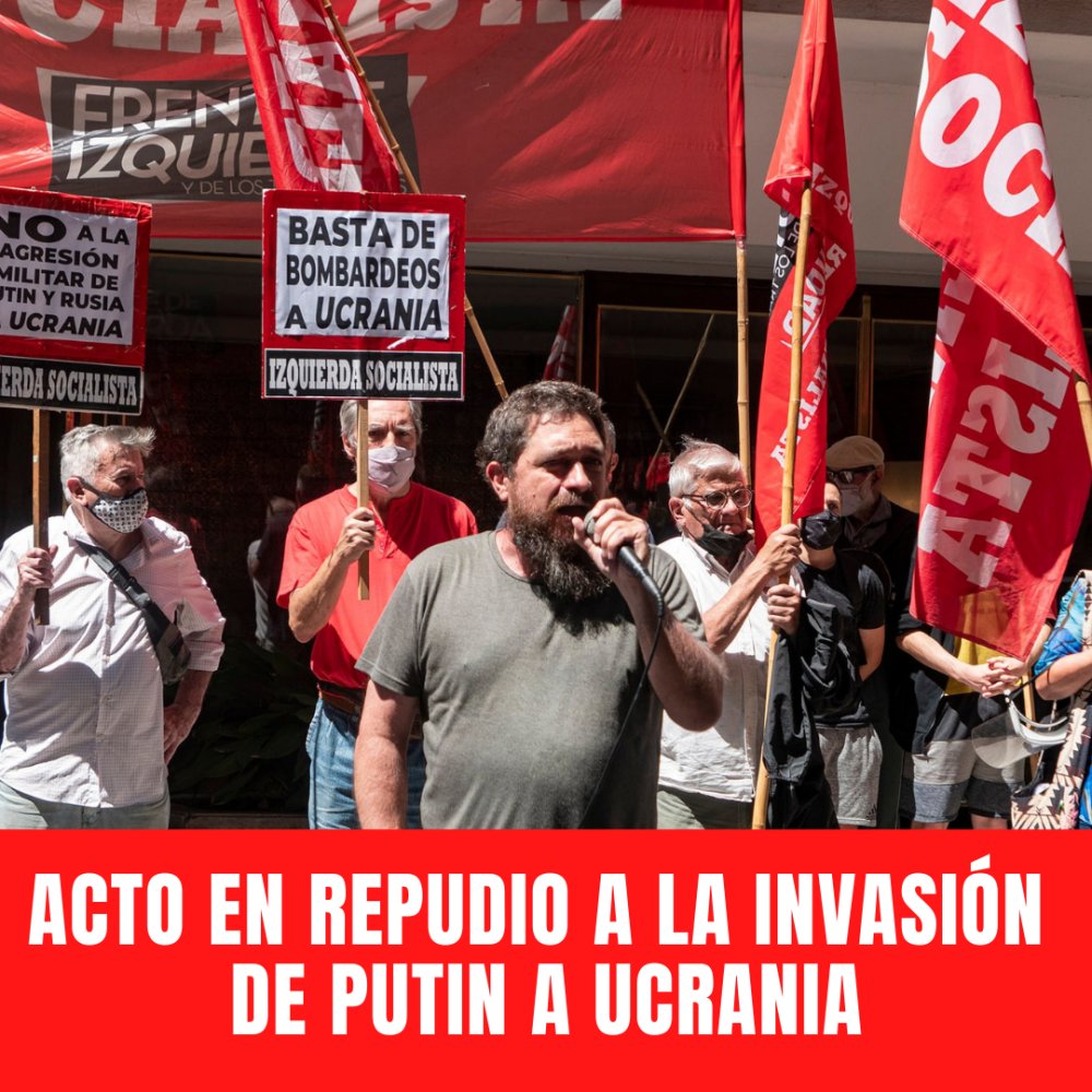Acto en repudio a la invasión de Putin a Ucrania