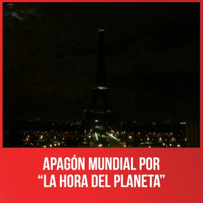 Apagón mundial por “La hora del planeta”