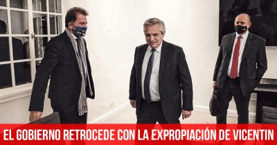 El gobierno retrocede con la expropiación de Vicentin