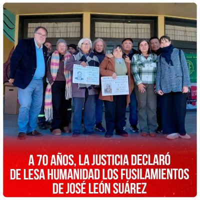 A 70 años, la Justicia declaró de lesa humanidad los fusilamientos de José León Suárez