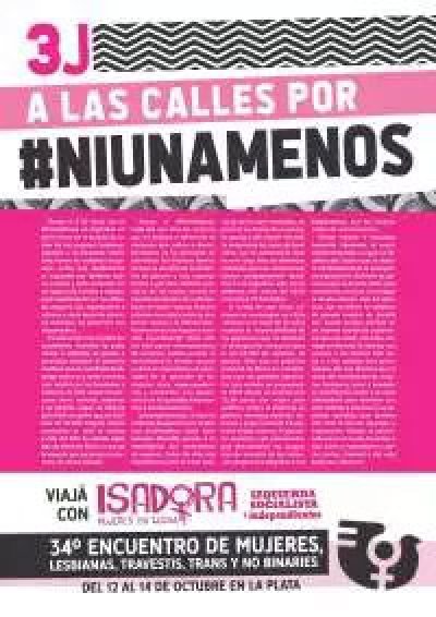 3J: a las calles por #NIUNAMENOS
