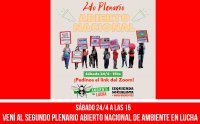 Sábado 24 a las 15 / Vení al Plenario Abierto Nacional de Ambiente en Lucha